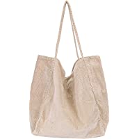  - HALOViE Bolso de Hombro para Mujer Chica Bandolera Bolsa de Pana Gran Capacidad Retro Casual Moda Bolsos de Compras…